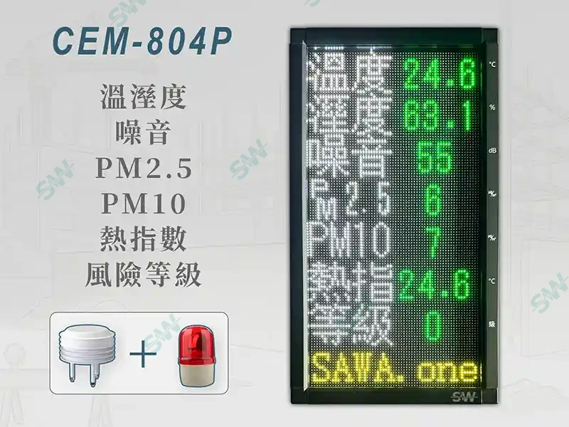 8合1工地環境監測看板含公告訊息